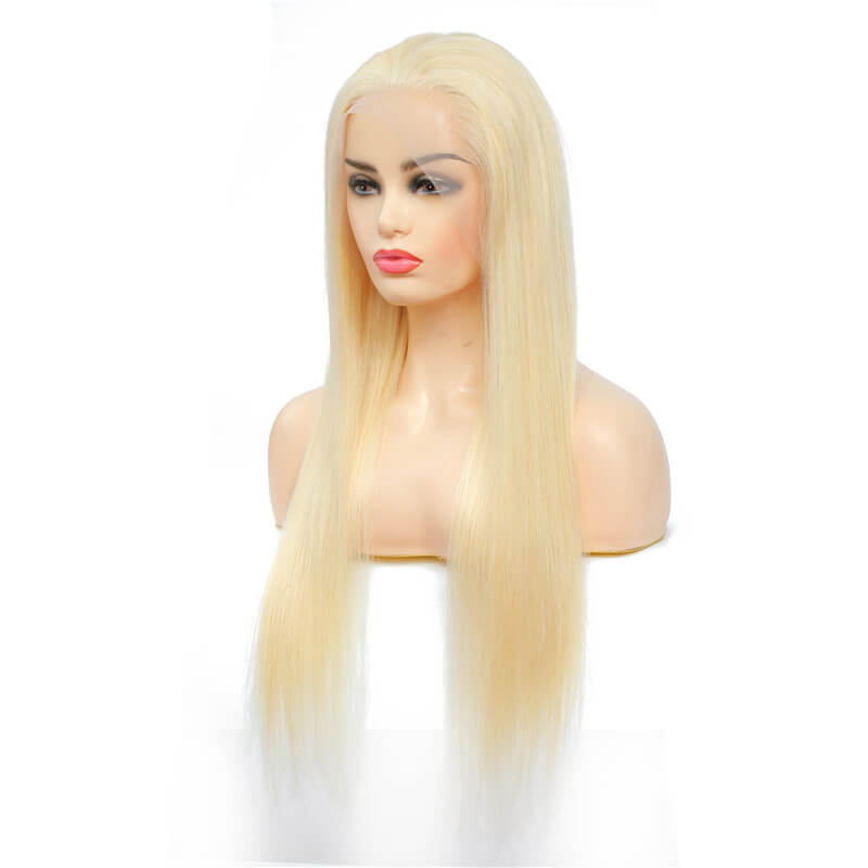 Art show 613 honey blonde Malaysian 13x4 transparent lace front wigs 