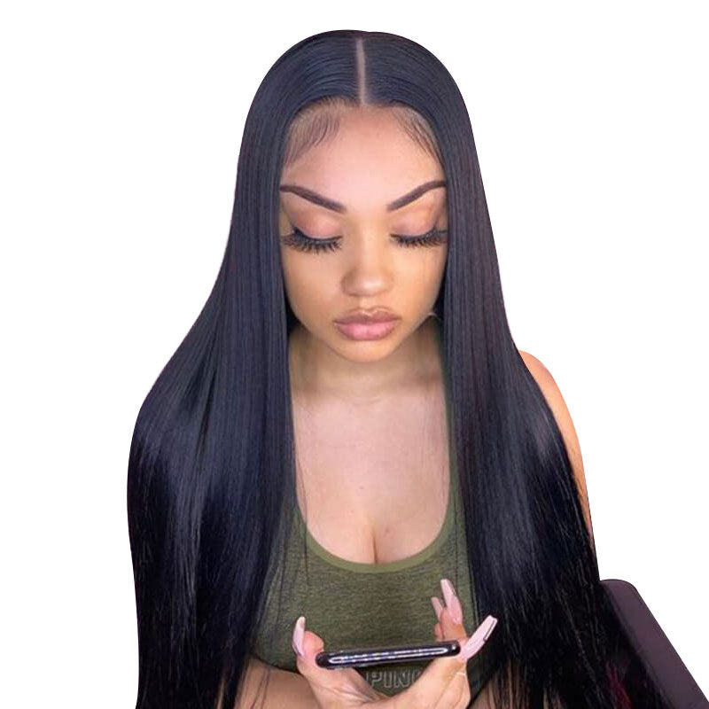 Art show Indian 13x6 lace frontal wigs straight hair 150% density