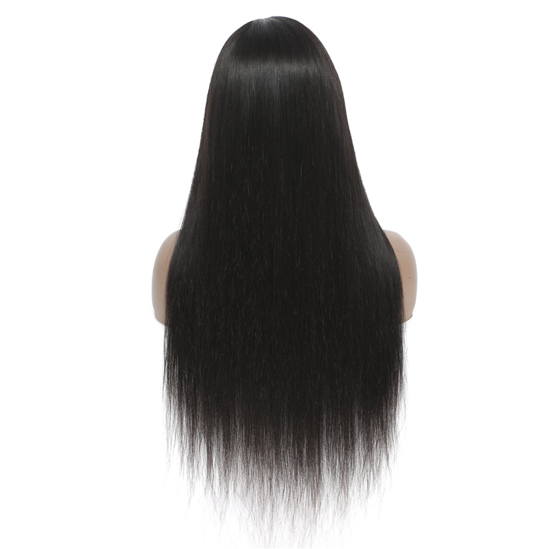 Art show 150% density Brazilian 5x5 transparent lace front wig straight hair