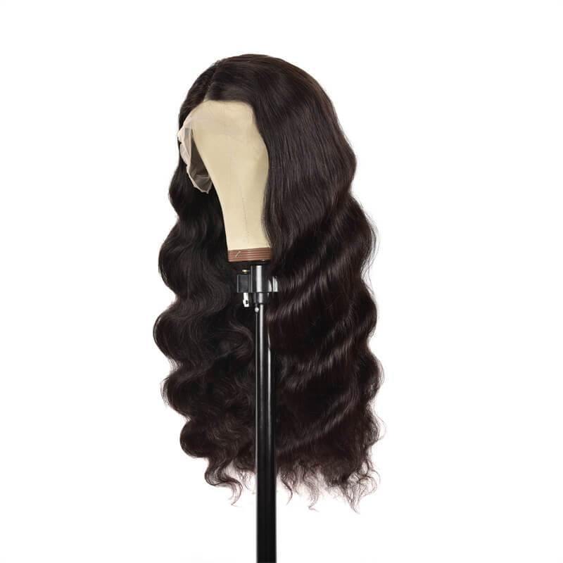 Art show body wave Malaysian 13x4 human HD lace front wig 150% density 