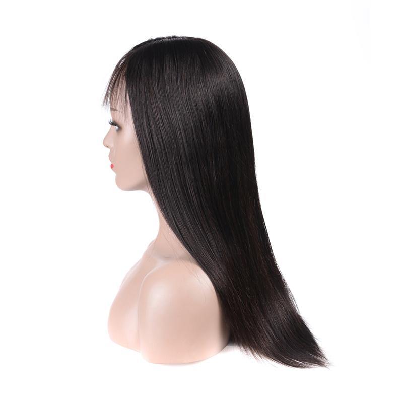 Art show 150% density Brazilian T part HD lace front wig straight human hair