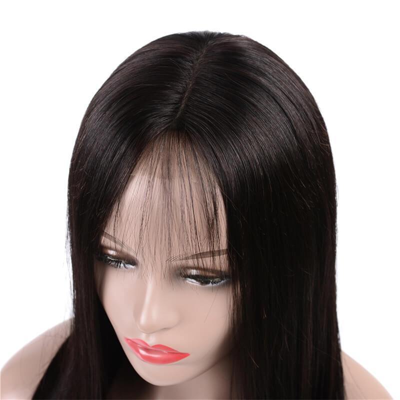 Art show 150% density Peruvian 4x4 HD lace closure wig straight hair 