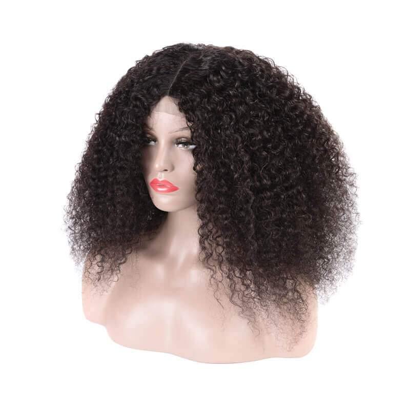 Art show 150% density Indian afo curly 4x4 HD lace closure wig