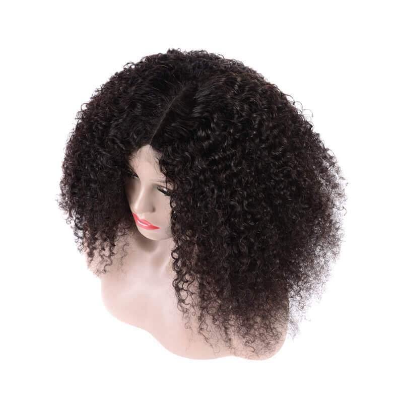 Art show 150% density Brazilian afo curly 4x4 HD lace closure wig 