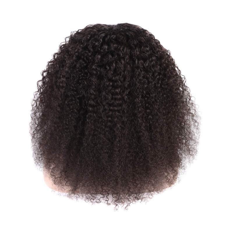 Art show 150% density Malaysian afo curly 4x4 HD lace closure wig
