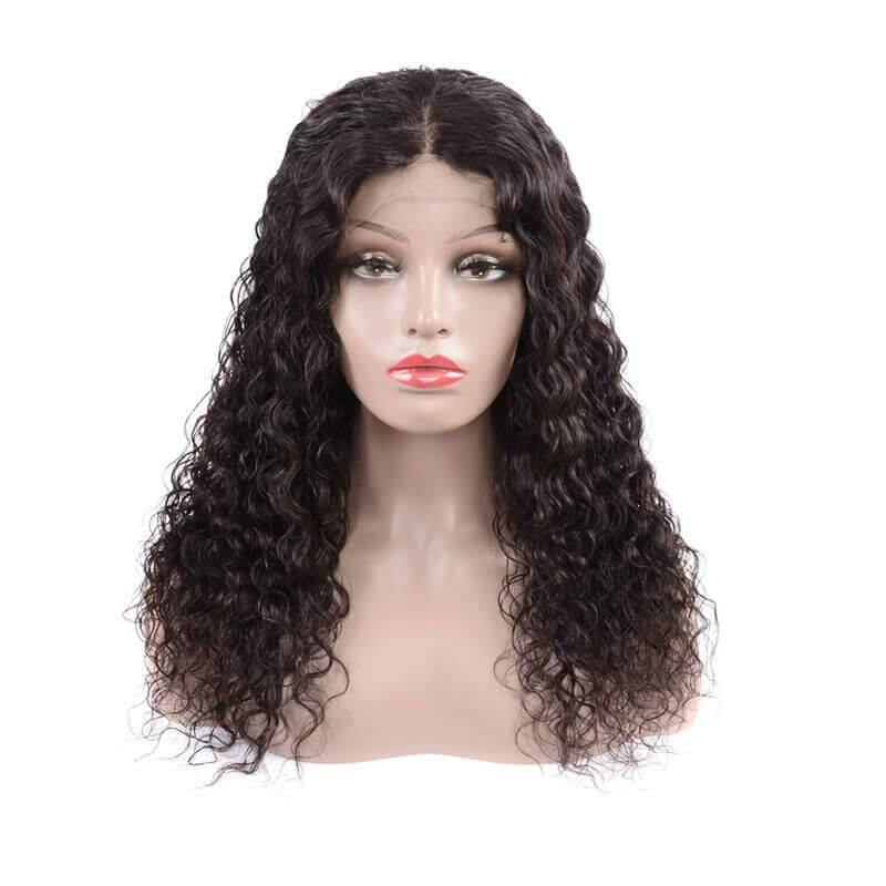 Art show 150% density Indian 4x4 HD lace closure wig water wave