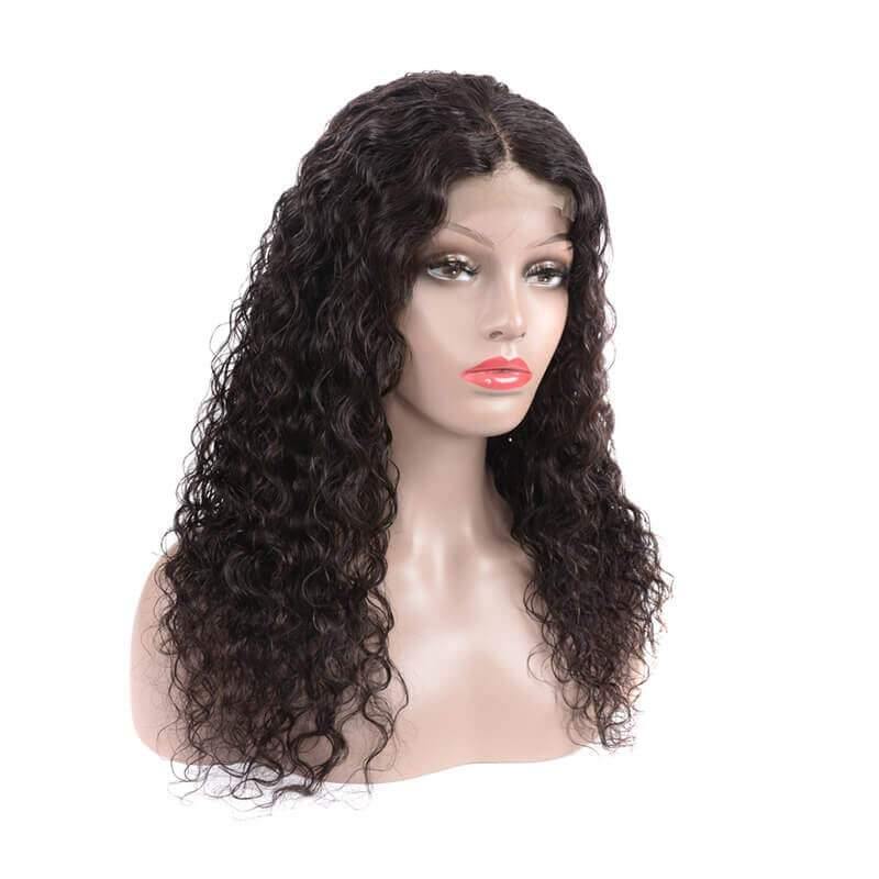 Art show 150% density Indian 4x4 HD lace closure wig water wave