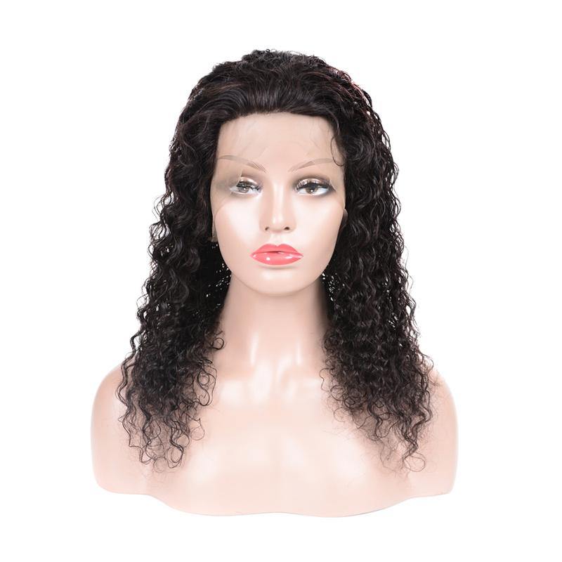 Art show deep wave Malaysian remy human hair 13x4 HD lace front wig