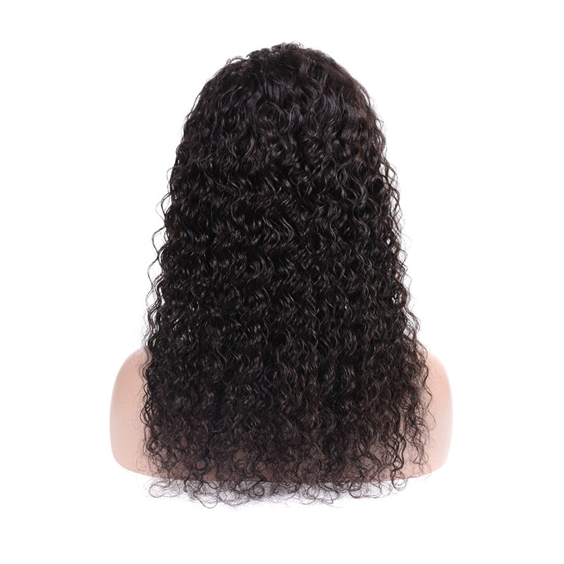 Art show deep wave  Indian remy human hair 13x4 HD lace front wig 150% density