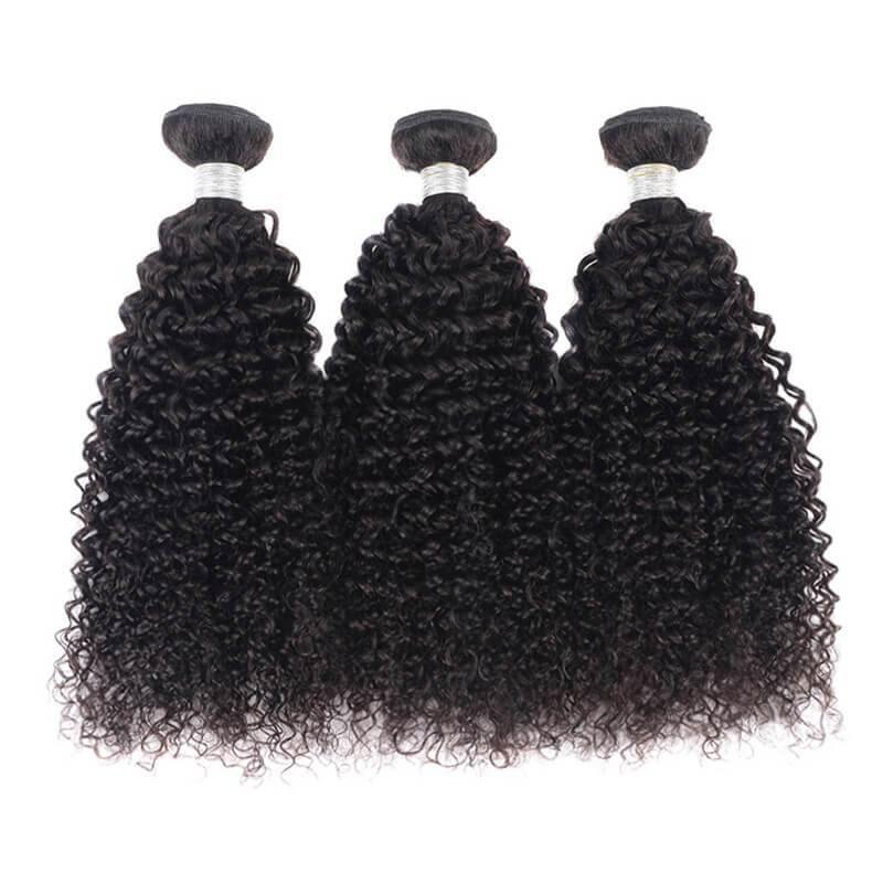 Art show Brazilian  jerry curly remy human hair weft extensions 3 pcs/lot