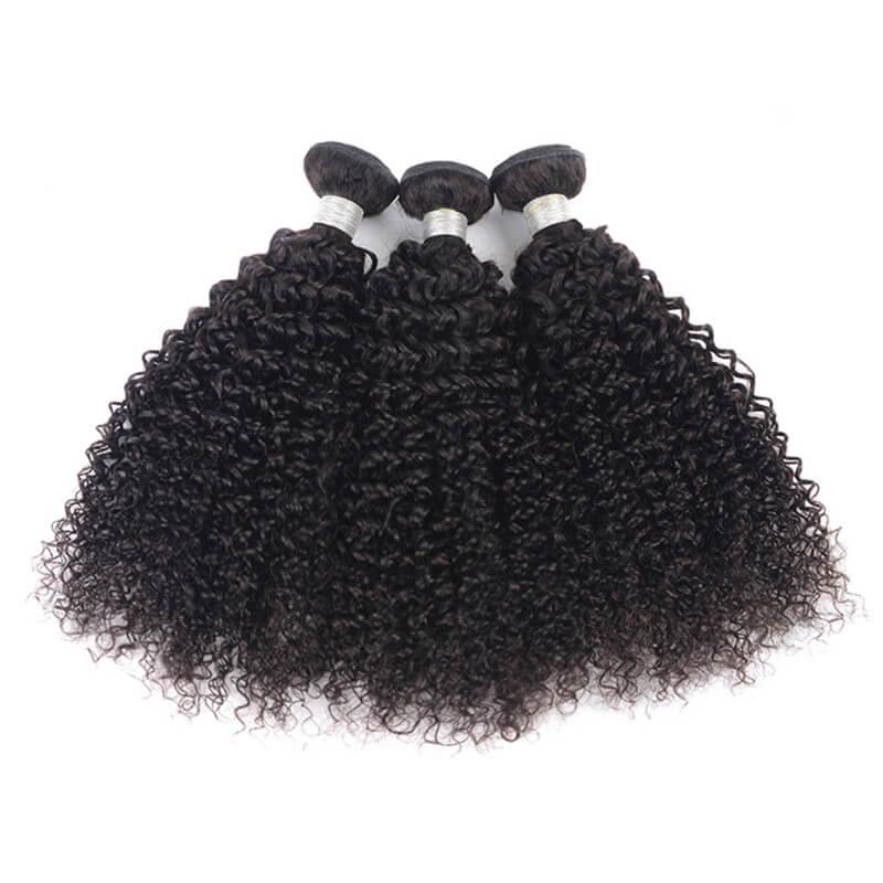 Art show 3pcs/lot Malaysian jerry curly remy human hair bundles extensions 