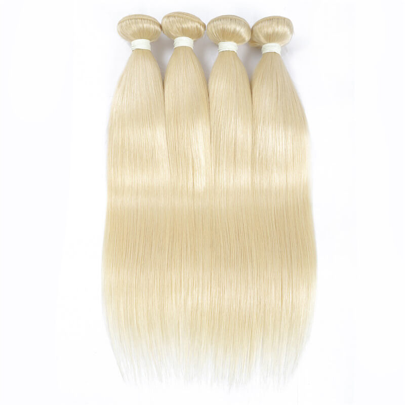 Art show 613 blonde Malaysian human hair extensions 4 bundles per lot