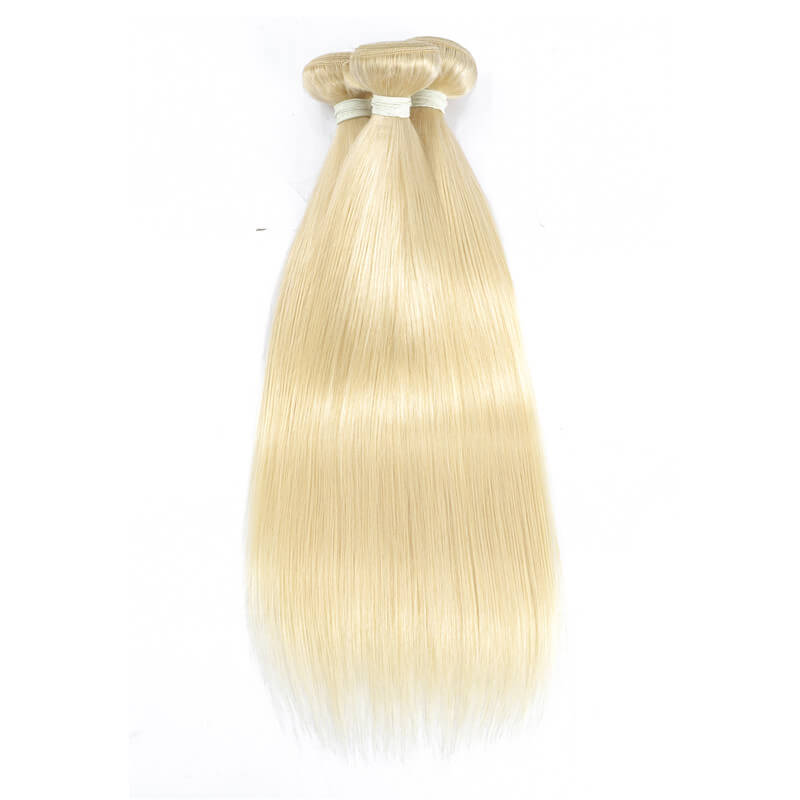 Art show 613 blonde Indian human hair extensions 3 bundles/lot 