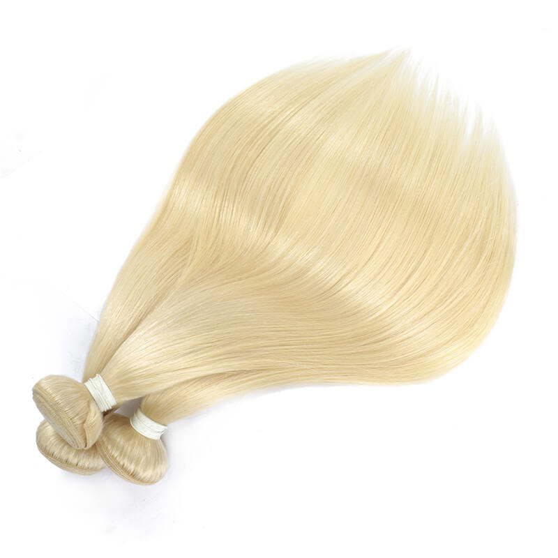 Art show 613 blonde Brazilian human hair extensions 3 bundles/lot